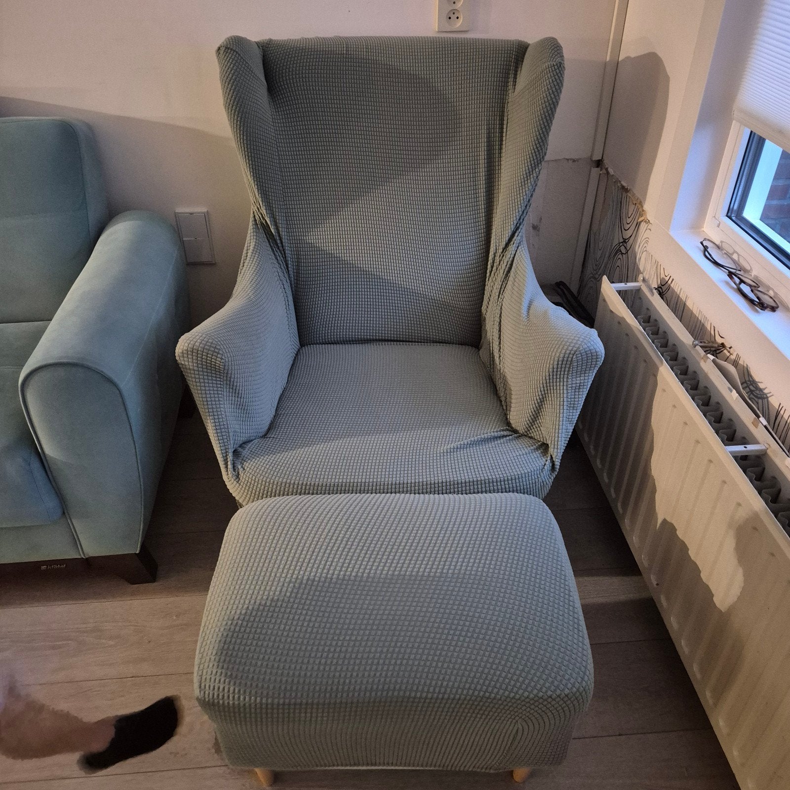 IKEA SANDMOM fauteuil met verschillende hoezen, Modern, Comfortabel, Gebruikt, 75 tot 100 cm, Ophalen of Verzenden
