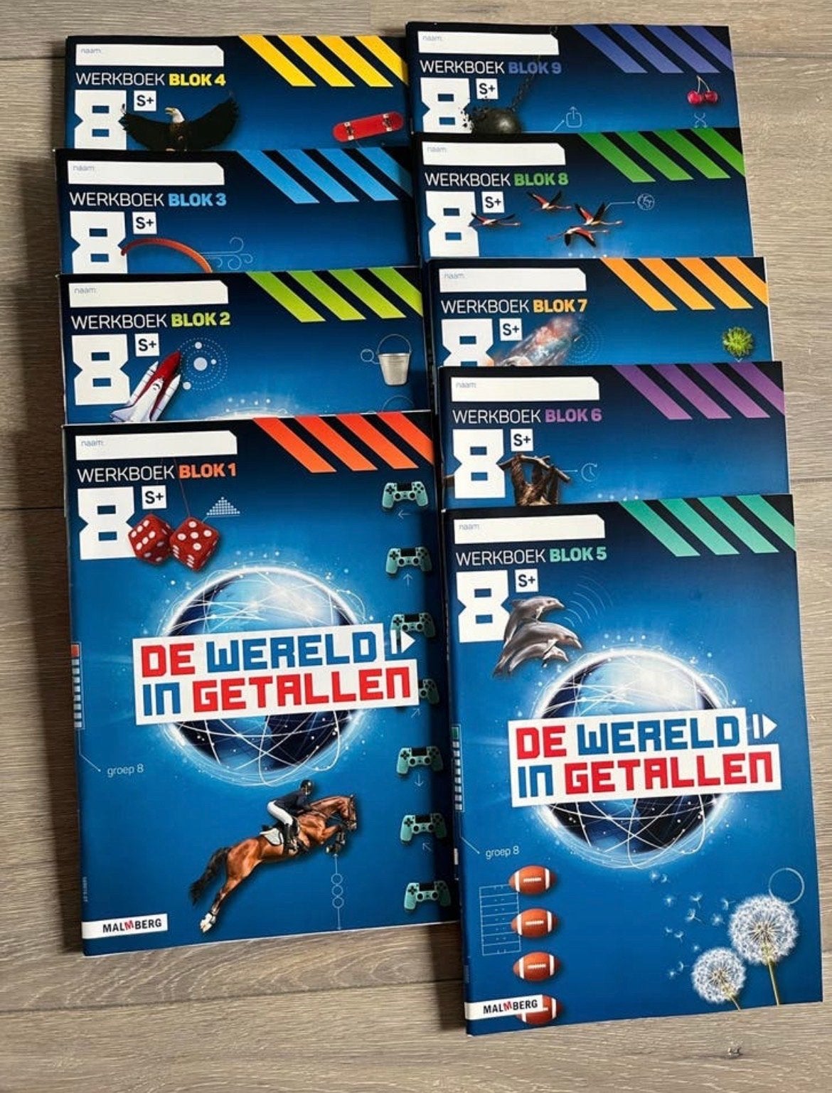 Wereld in getallen rekenen werkboeken set groep 8 S+ nieuw!, Ophalen of Verzenden, Nieuw, Overige niveaus, Overige vakken