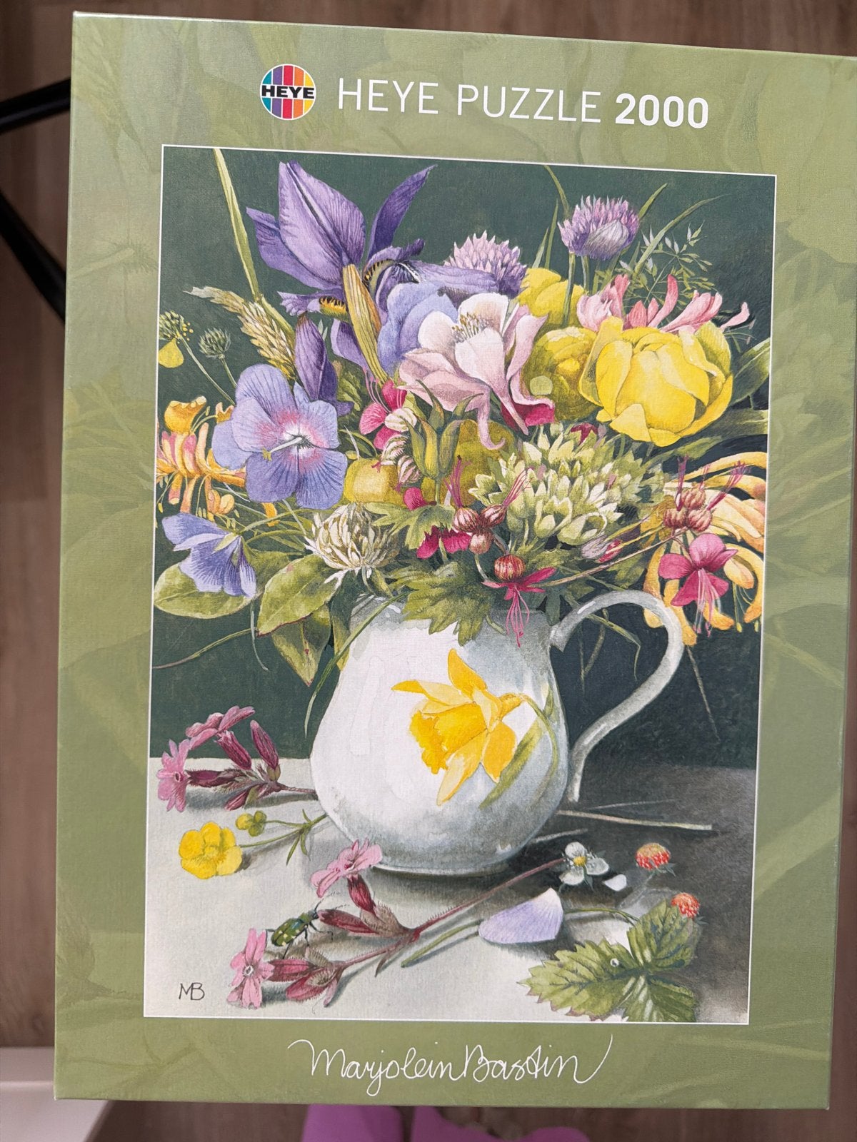 Heye Puzzel 2000 Stukjes - Marjolein Bastin Bloemen, Ophalen of Verzenden, Meer dan 1500 stukjes, Zo goed als nieuw, Legpuzzel