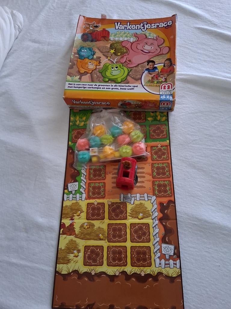Varkentjesrace spel, Drie of vier spelers, Ophalen of Verzenden, Gebruikt, Mattel Games
