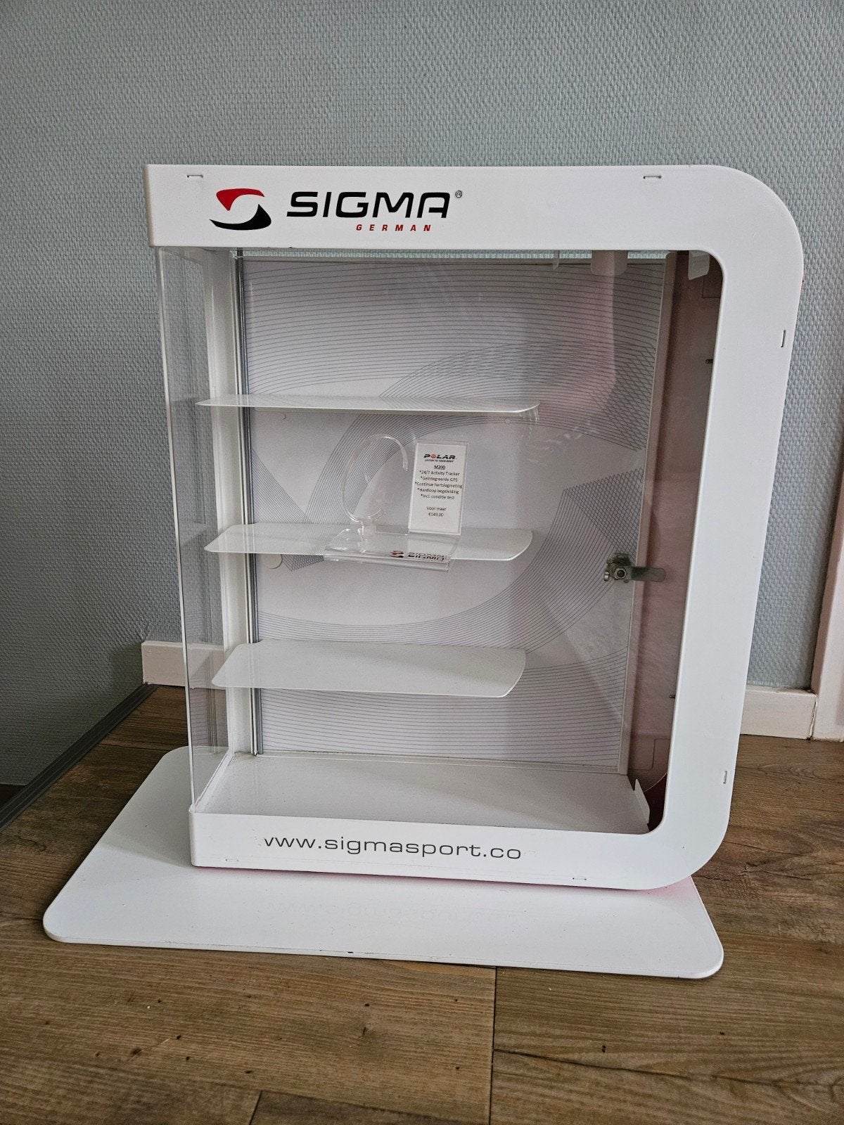 Sigma Sport Toonbank Vitrinekastje, Ophalen, 50 tot 100 cm, Zo goed als nieuw, Minder dan 25 cm