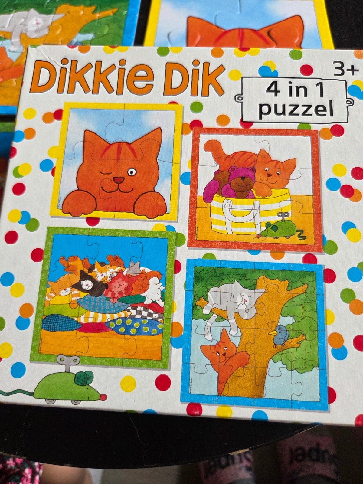 Dikkie Dik puzzels - 4 in 1 set, in goede staat, Ophalen, Zo goed als nieuw, 2 tot 4 jaar