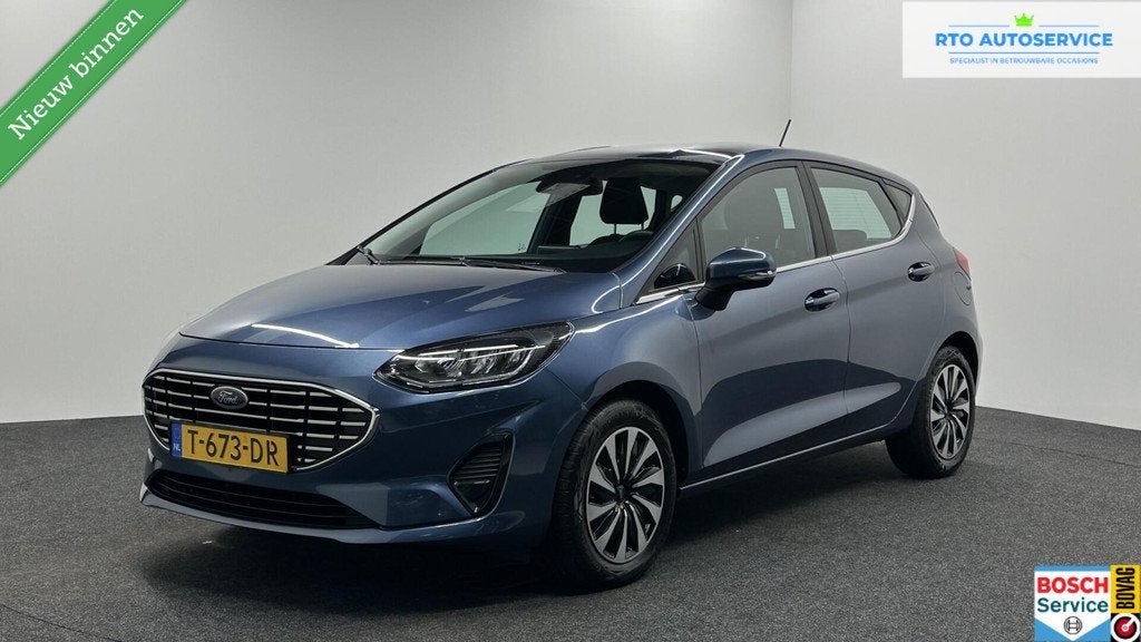 Ford Fiesta 1.0 EcoBoost Hybrid Titanium NAVI CRUISE CARPLAY, Auto's, Ford, Voorwielaandrijving, Gebruikt, Blauw, 49 €/maand