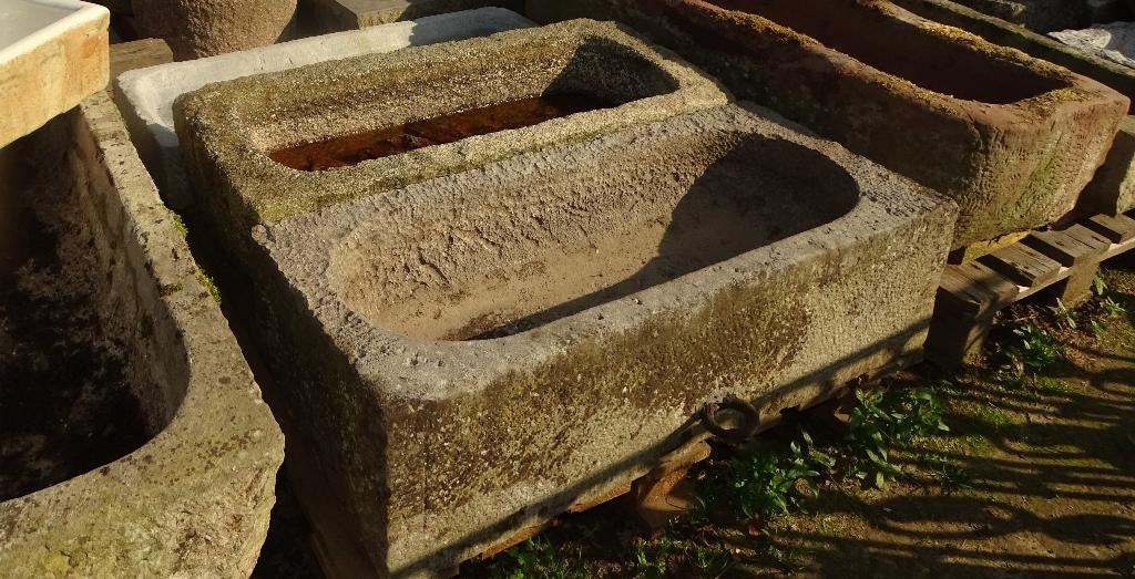 oude arduinen trog troggen bloembak drinkbak voederbak, Antiek en Kunst, Curiosa en Brocante, Ophalen