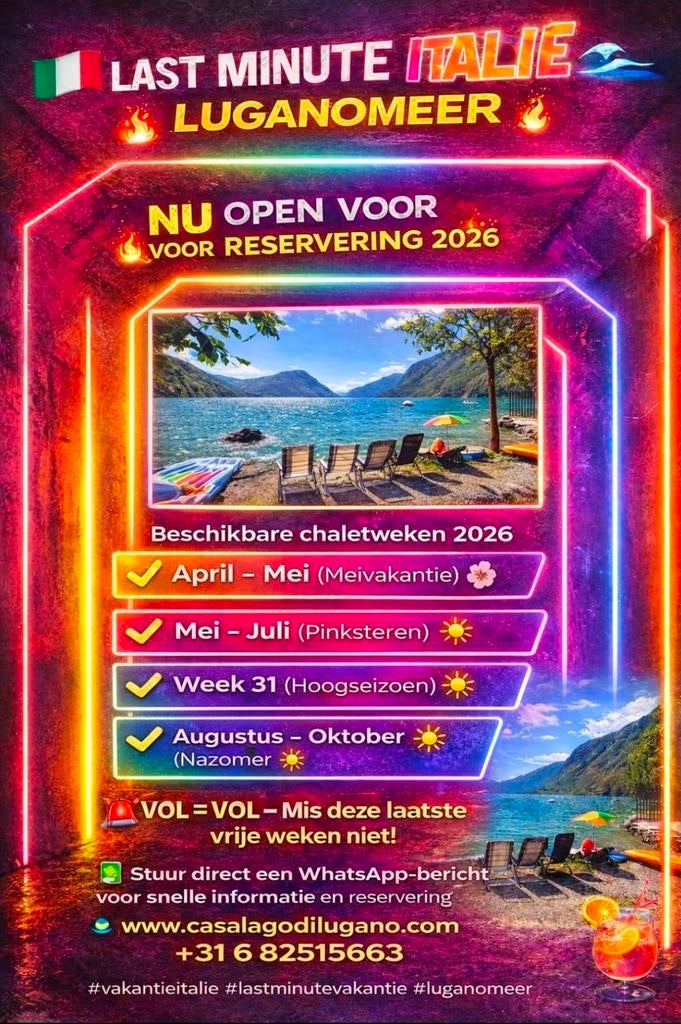 Chalet vakantiehuis huur Luganomeer Porlezza Como Italië, 5 personen, Zwembad, 2 slaapkamers, Lombardije en Merengebied