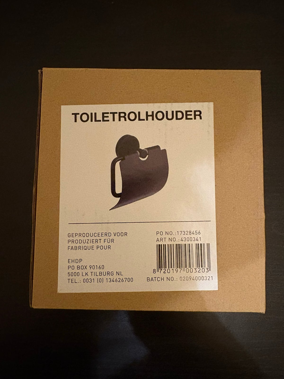 Zwarte toiletrolhouder, Ophalen, Nieuw, Zwart, Toilet-accessoire