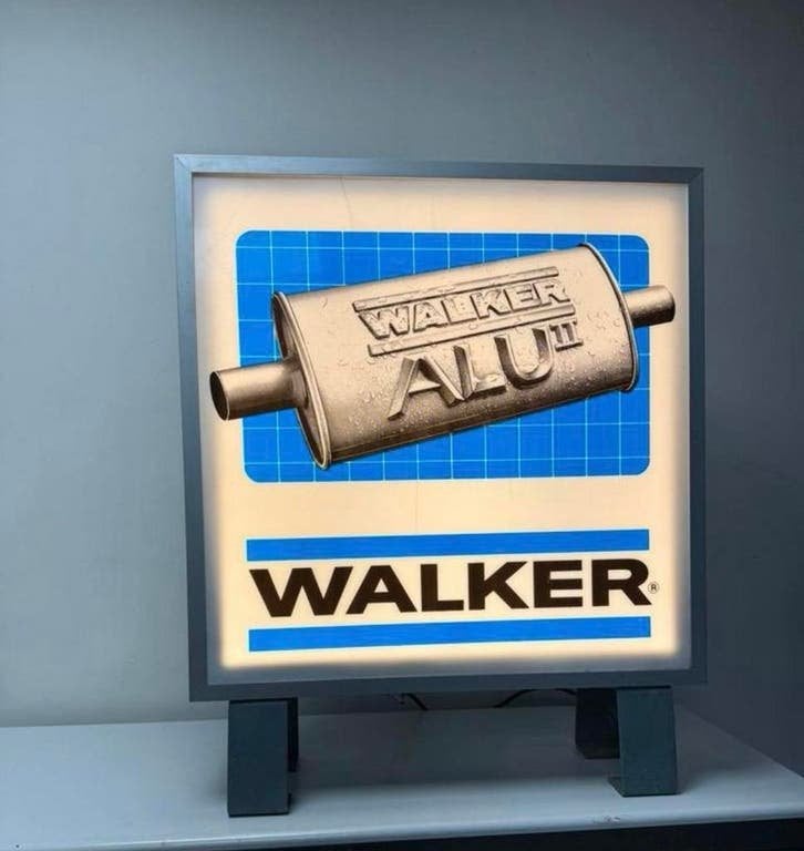 Vintage Walker Lichtbak - Garage Reclame, Ophalen, Gebruikt, ., Lichtbak of (neon) lamp