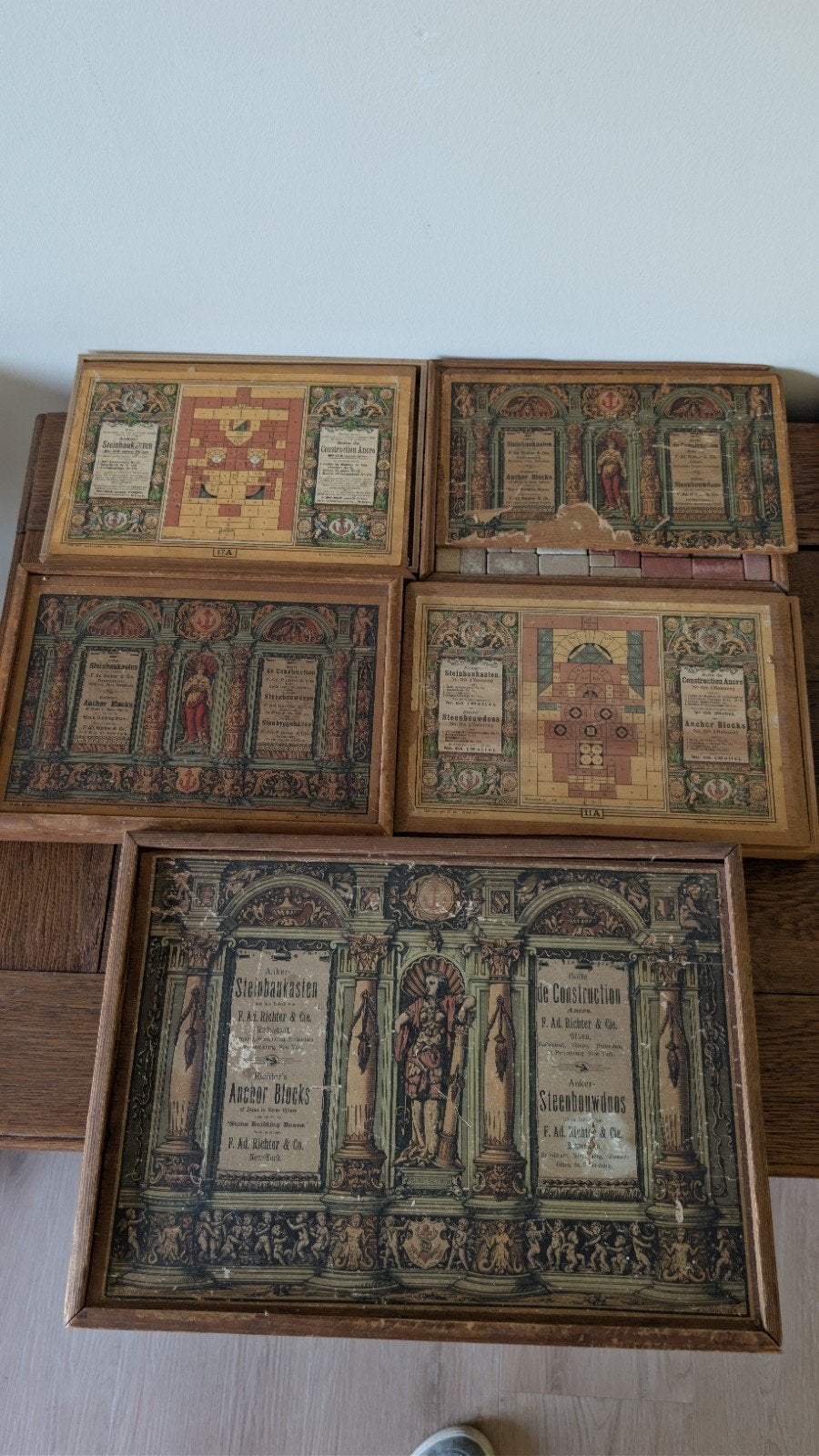 Antieke Anker bouwdozen - Veel dozen, alles in 1 koop, Ophalen