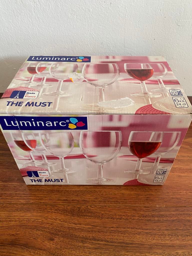 Set van 6 Luminarc The Must wijnglazen, Ophalen, Nieuw, Wit, Overige merken