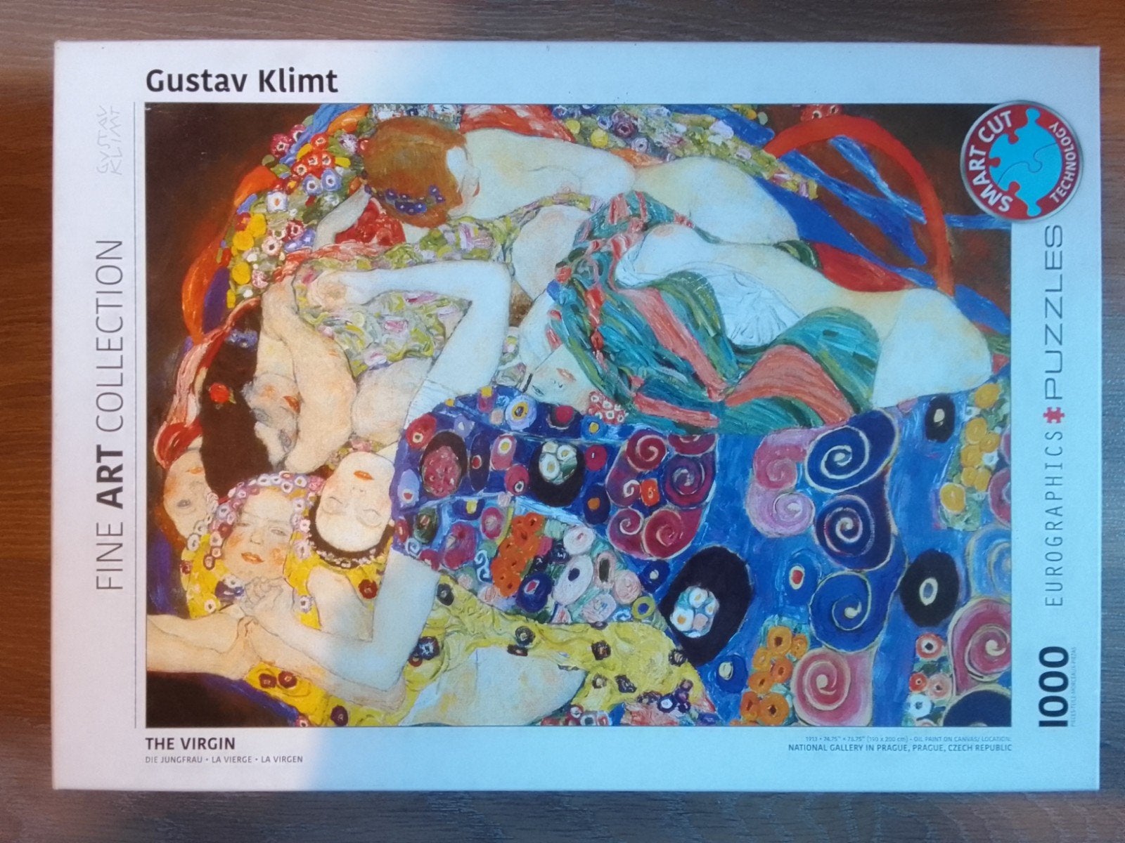 Gustav Klimt: 'De maagd', legpuzzel, 1000 st, Eurografics, Ophalen of Verzenden, 500 t/m 1500 stukjes, Zo goed als nieuw