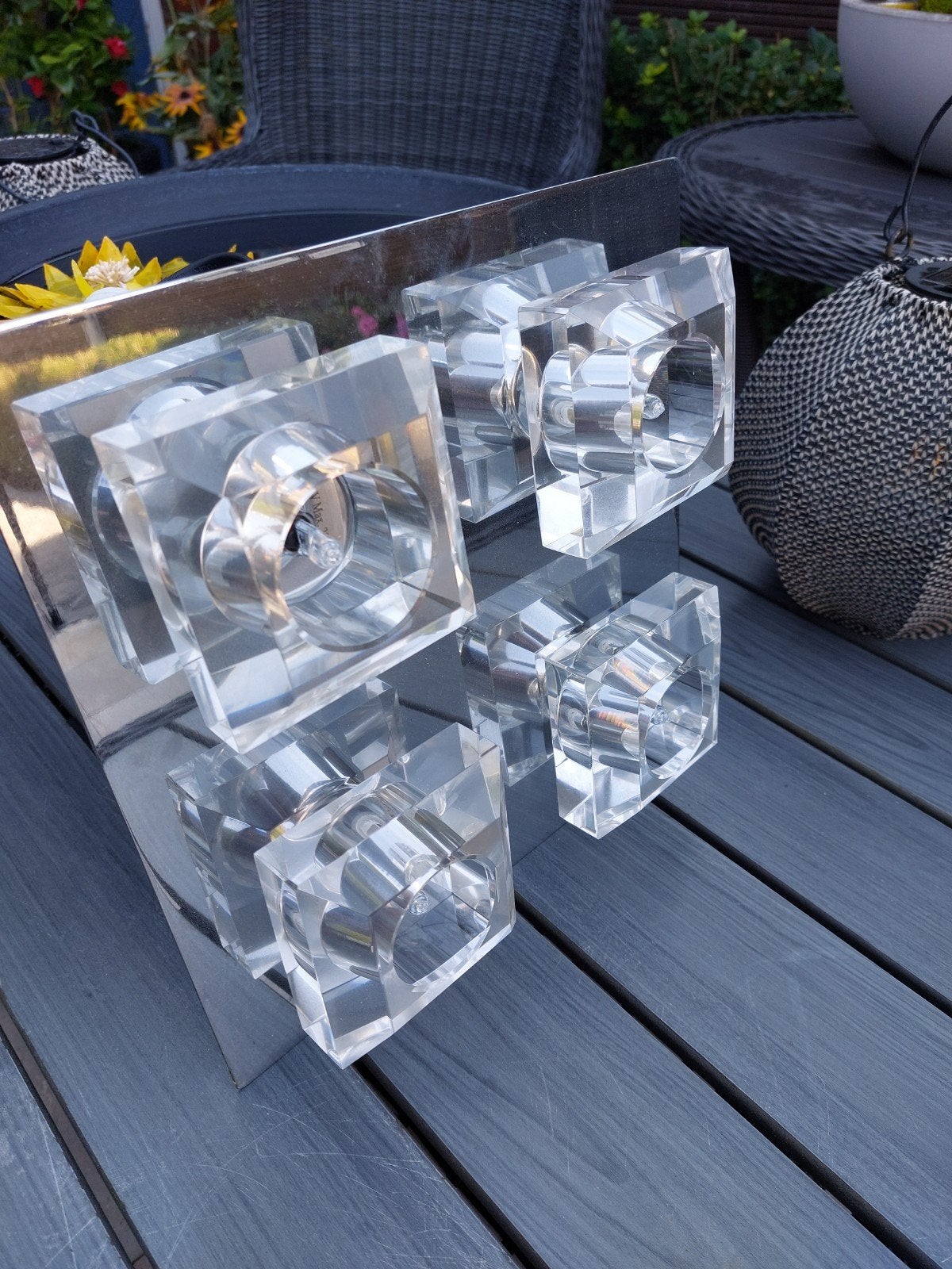 Schitterende plafondlamp van helder kristal, Ophalen