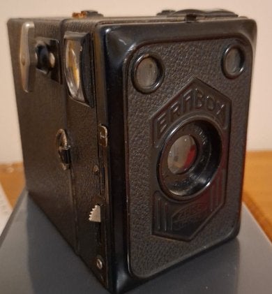 Oude Zeiss Ikon boxcamera – Goerz Frontar – vintage, Ophalen, Gebruikt, Compact, Overige Merken