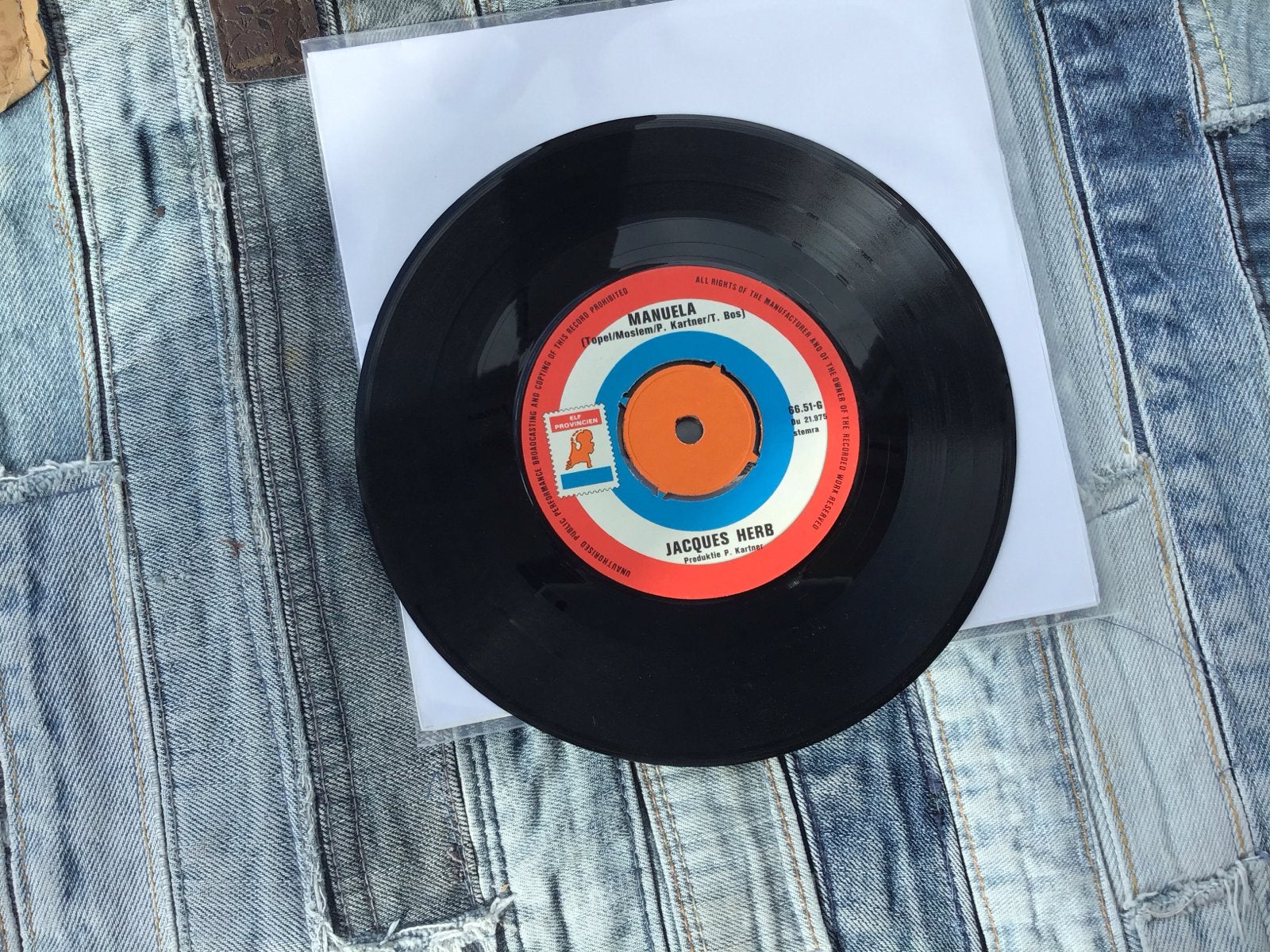 Jacques Herb - Manuela 7 inch vinyl single, Cd's en Dvd's, Gebruikt, 7 inch, Ophalen of Verzenden, EP