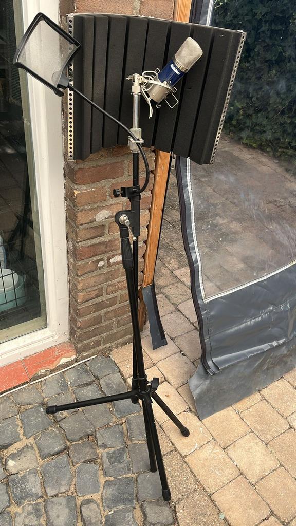 Studio opname microfoon set met reflection filter, Ophalen of Verzenden, Zo goed als nieuw, Studiomicrofoon