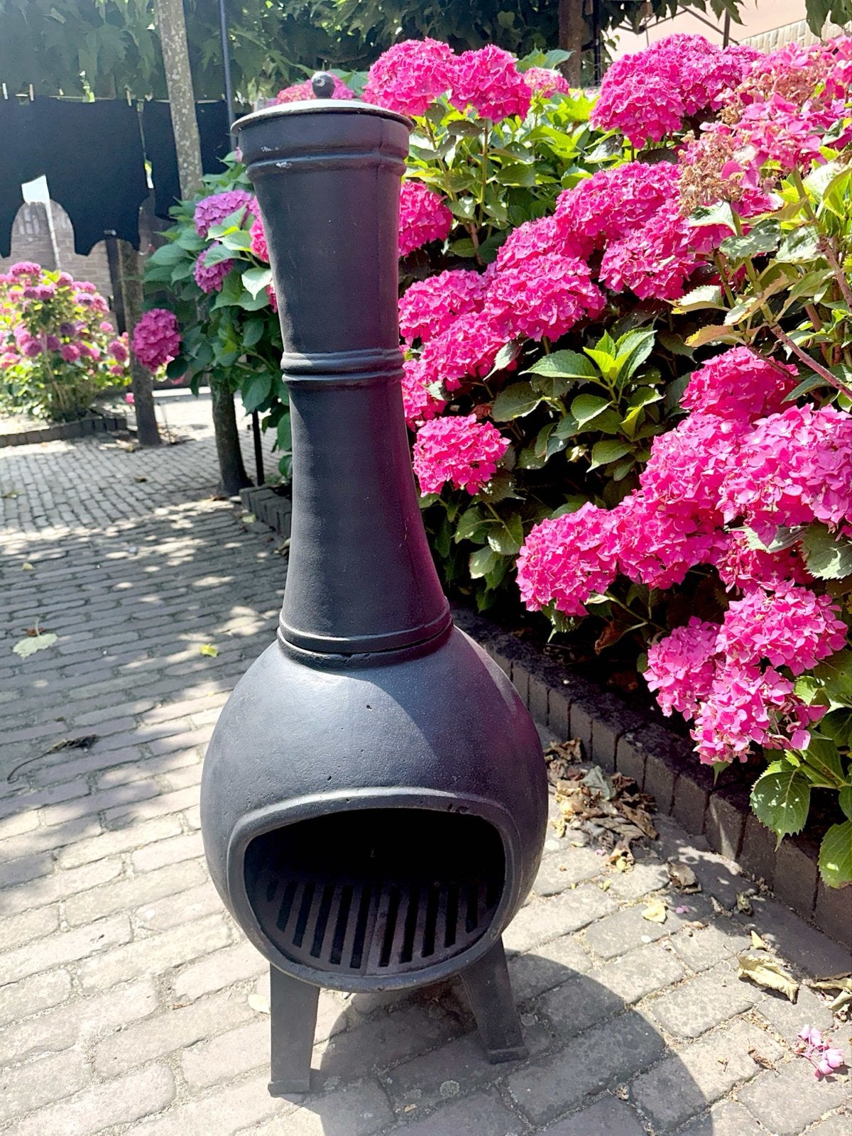 Gietijzeren terrashaard / tuinhaard 106 cm., Tuin en Terras, Tuinhaarden, Ophalen of Verzenden, Gebruikt