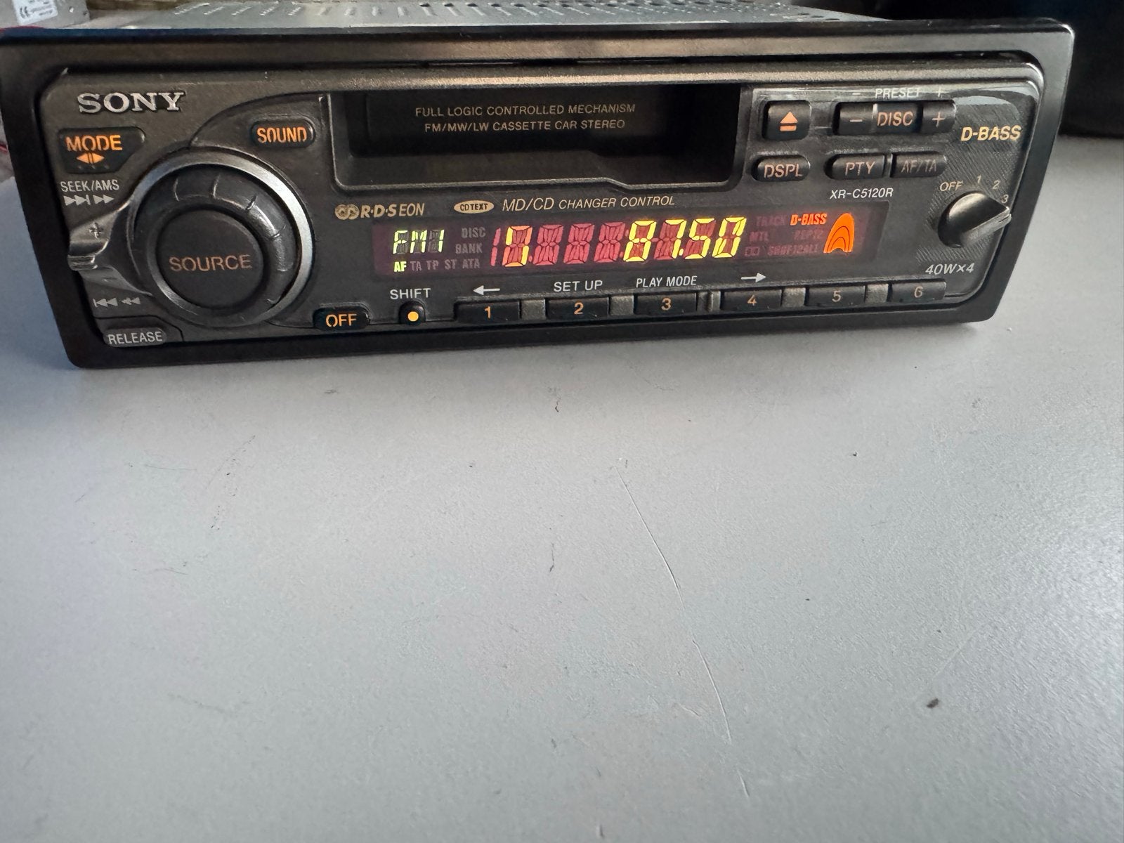 Sony XR-C5120R Cassette Autoradio met FM/MW/LW, Ophalen of Verzenden, Zo goed als nieuw