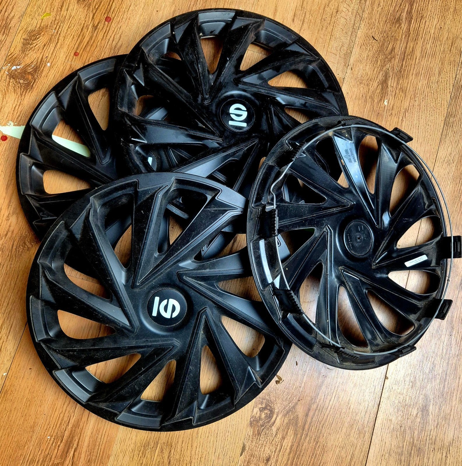 Set van 4 zwarte wieldoppen 15 inch, Ophalen of Verzenden, Gebruikt