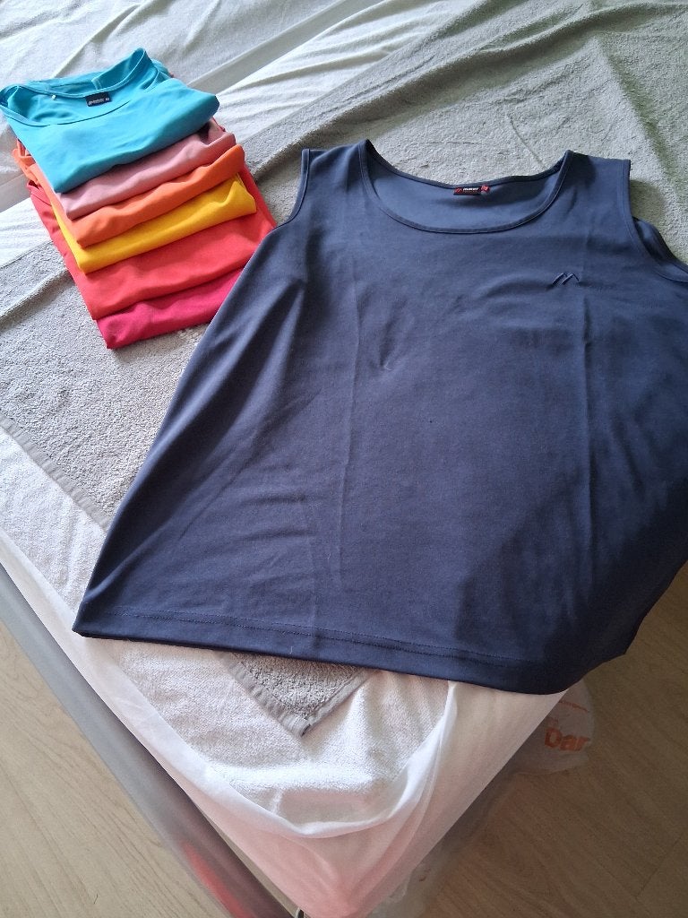 7 sport tops, Ophalen, Zwart, Maat 46/48 (XL) of groter, Fitness of Aerobics