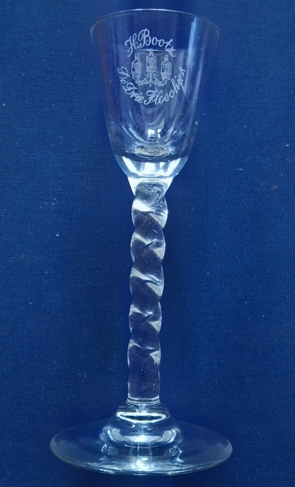 H. Bootz jenever glas. De Drie Feschjes (50), Verzamelen, Ophalen of Verzenden, Borrel- of Shotglas