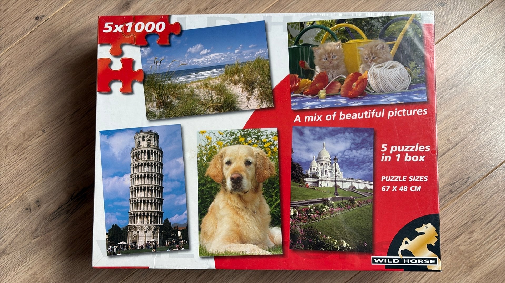 5 puzzels van 1000 stukjes., Ophalen of Verzenden, 500 t/m 1500 stukjes, Zo goed als nieuw
