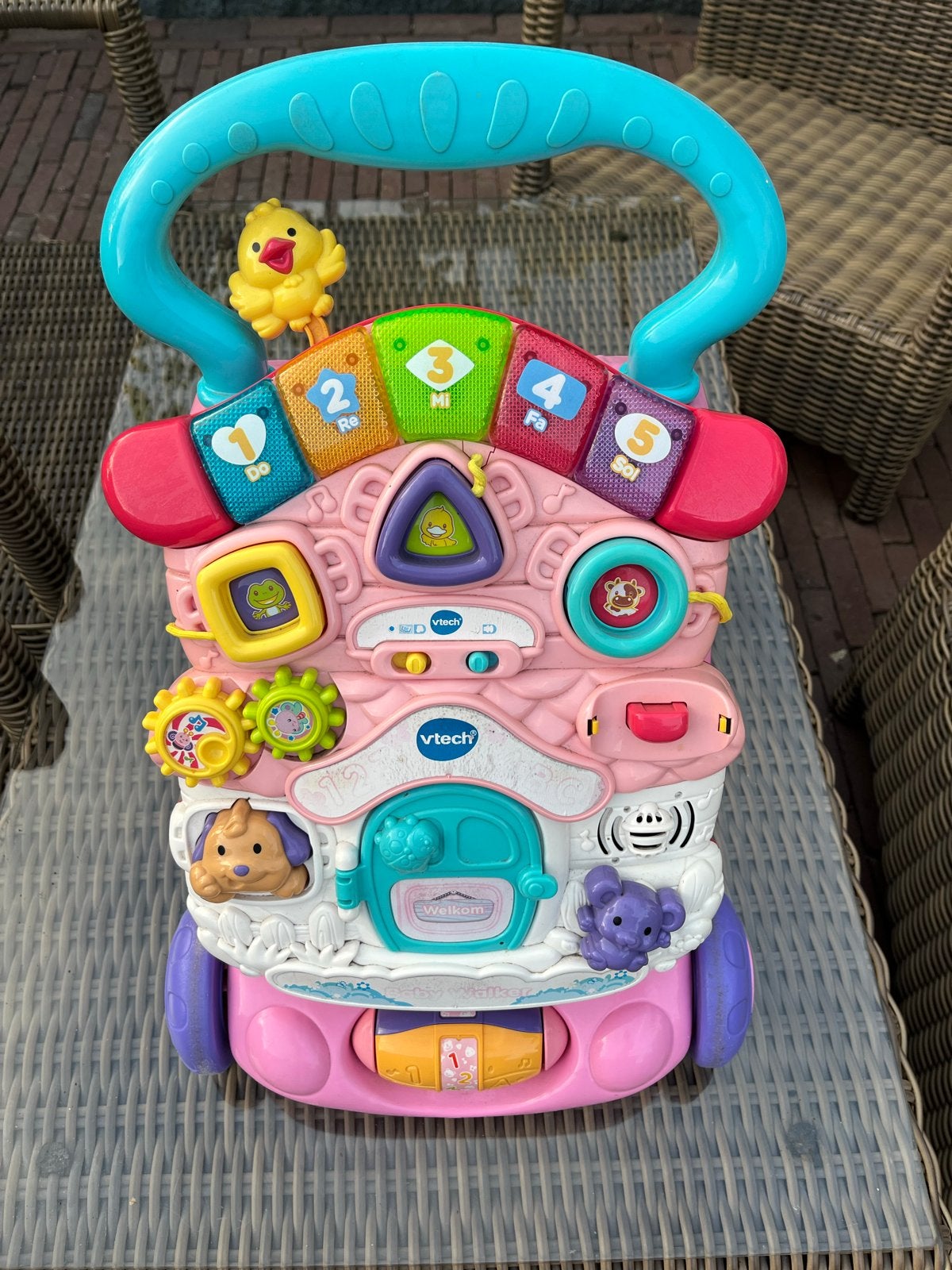 VTech Baby Walker Roze - Interactieve Loopwagen, Ophalen, Gebruikt, Overige typen, Met licht