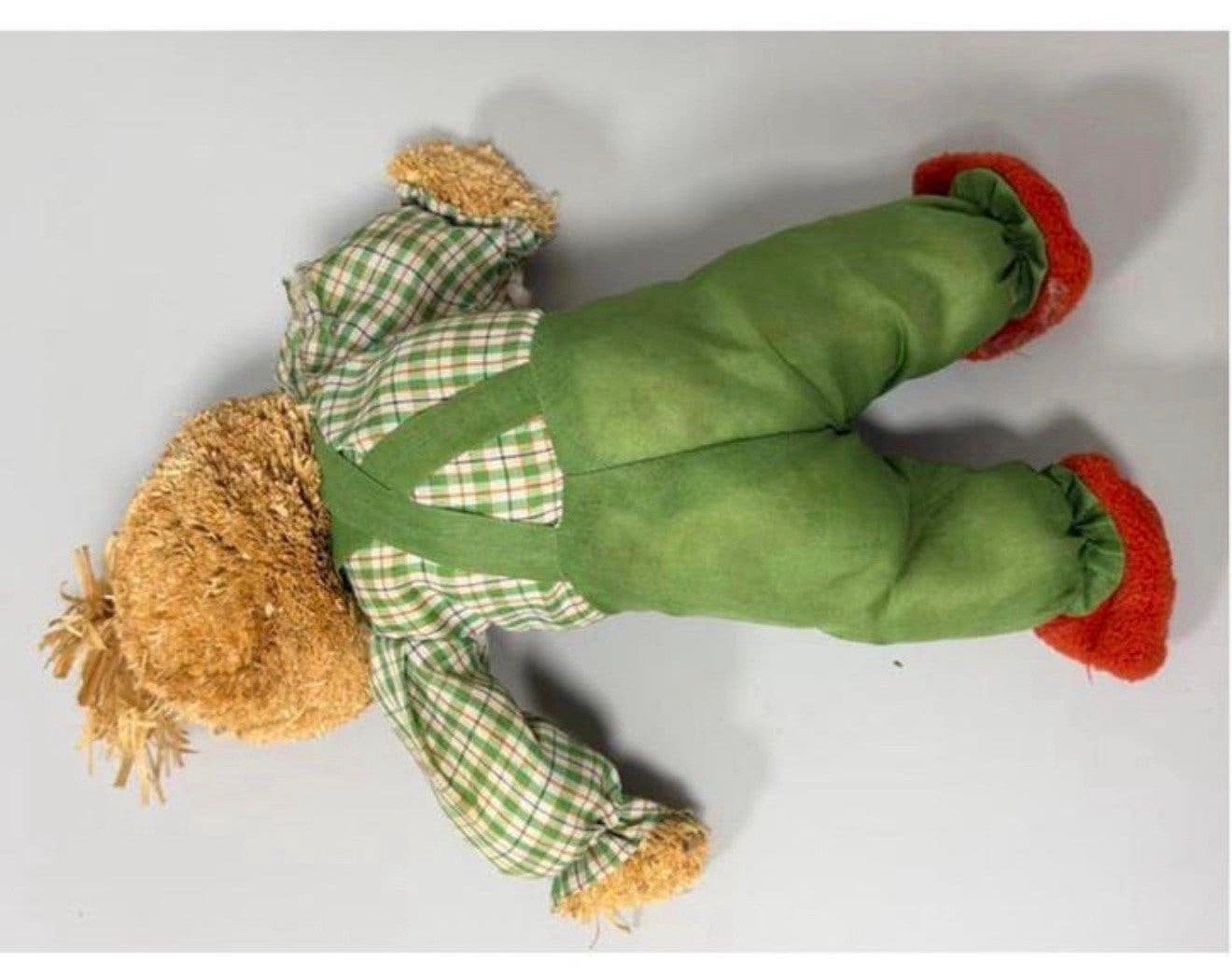 Vintage handgemaakte eend – 40 cm – stro/rafia – unieke pop, Ophalen of Verzenden