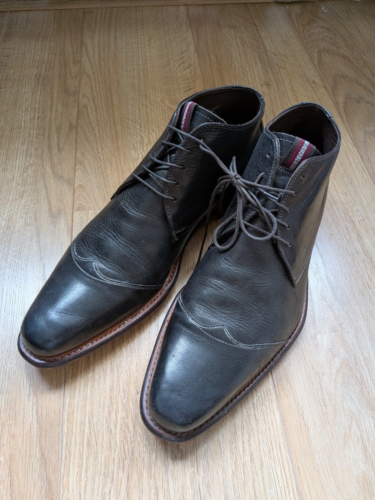 Floris van Bommel donkerblauwe veterschoenen, maat 10,5 H, Ophalen of Verzenden, Gedragen, Blauw, Floris van Bommel