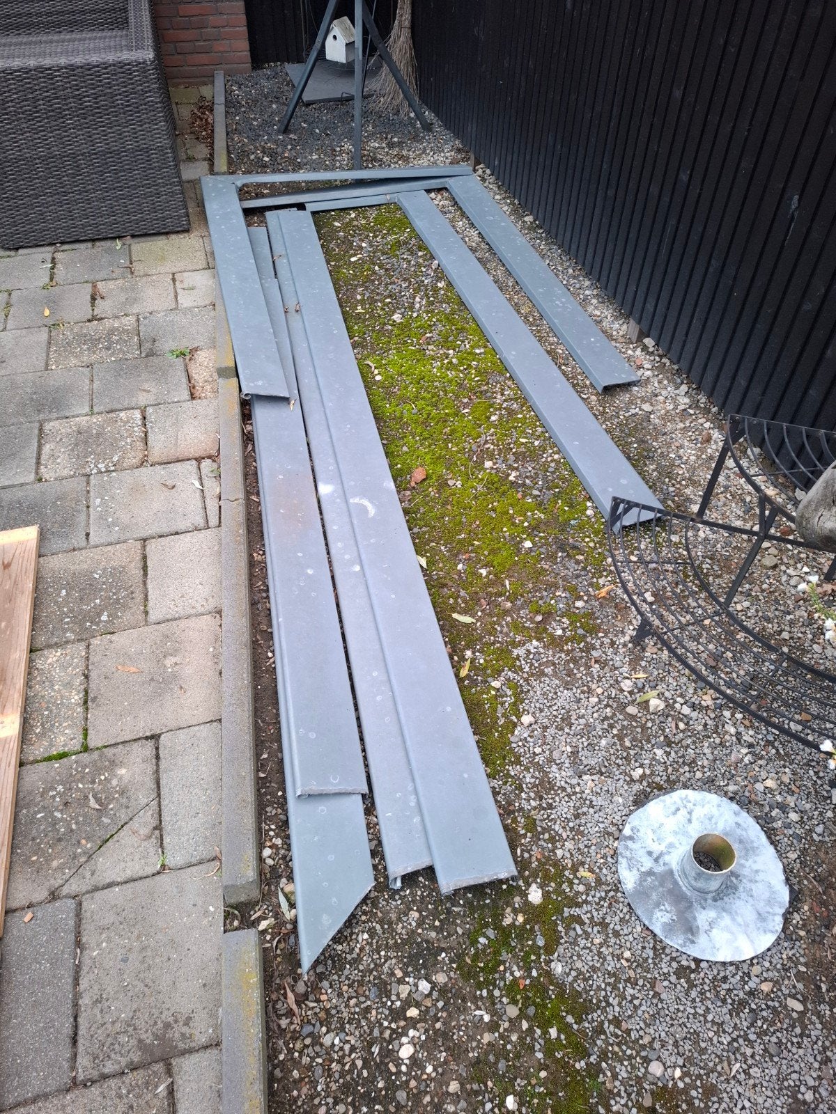 zinken deklijst met kraal., Ophalen, Gebruikt, Overige typen, Minder dan 5 m²
