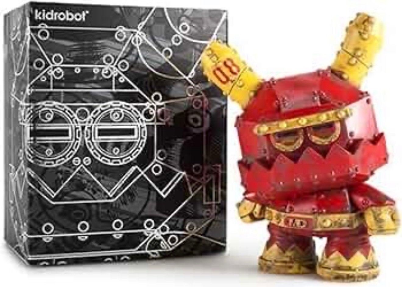 Kidrobot Dunny 8" RED MECHA DUNNY art toy Frank Kozik - 2016, Verzenden, Zo goed als nieuw