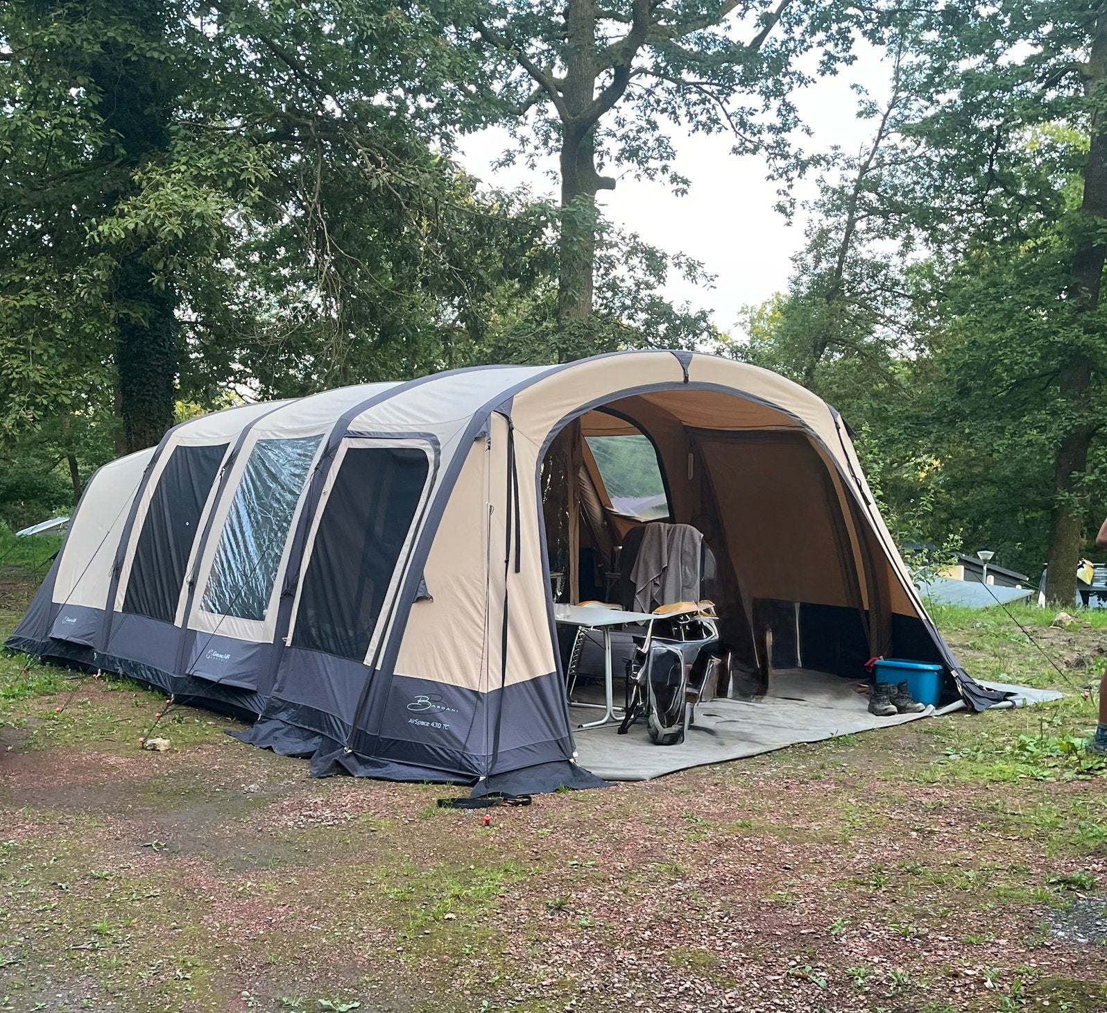 Airtent 6 persoons katoen Bardani Airspace 430 Beige/zwart, Ophalen, Gebruikt