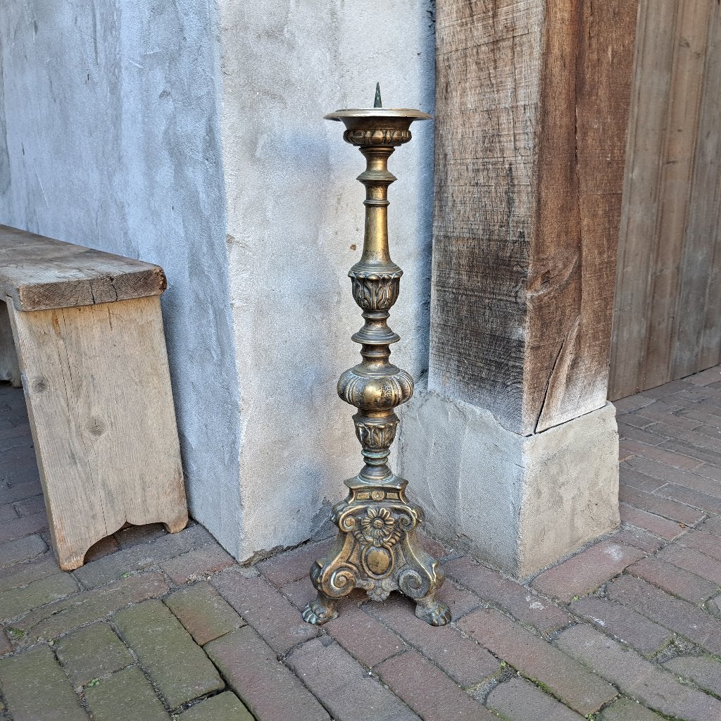 Mooie oude koperen kerkkandelaar kandelaar 62cm *Etage3*, Huis en Inrichting, Woonaccessoires | Overige, Gebruikt, Ophalen of Verzenden