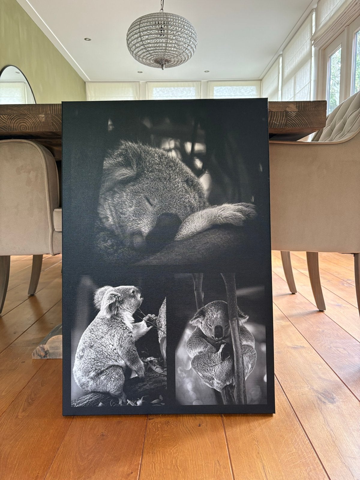 Koala Beer Canvas Schilderij - Zwart-Wit, Ophalen, Zo goed als nieuw, Schilderij, 75 – 100