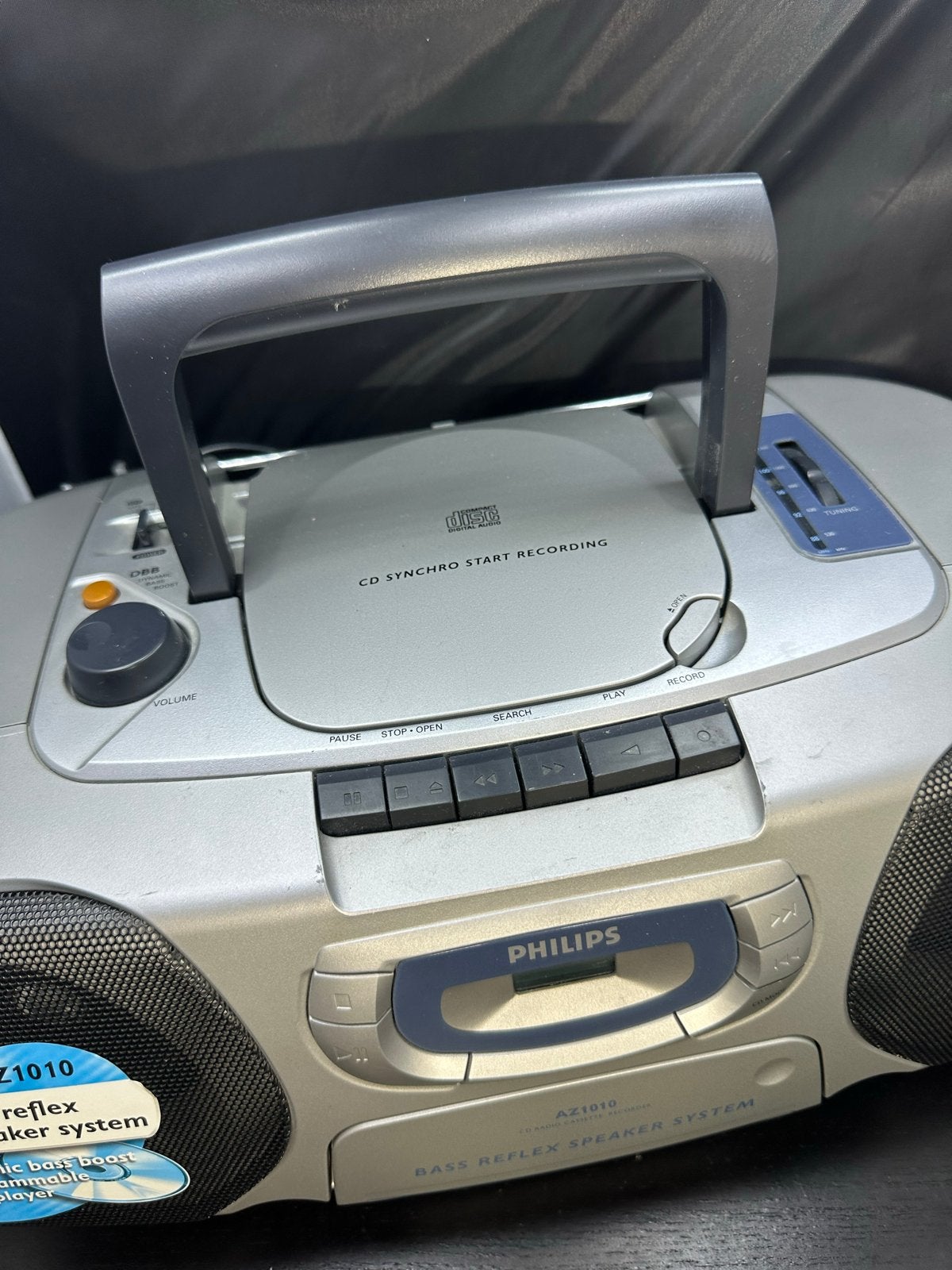 Philips AZ1010 Boombox CD Radio Cassette Recorder - Werkt pe, B, Philips, Verzenden, Draagbaar