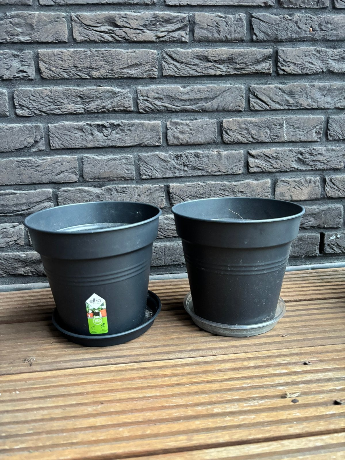 2  Elho bloempotten van kunststof, Tuin en Terras, Ophalen, Kunststof, Minder dan 30 cm, Rond