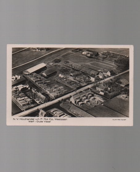 Westzaan Houthandel Rote van uit de lucht 3 kaarten, Verzamelen, Ophalen of Verzenden, Voor 1920, Ongelopen, Noord-Holland