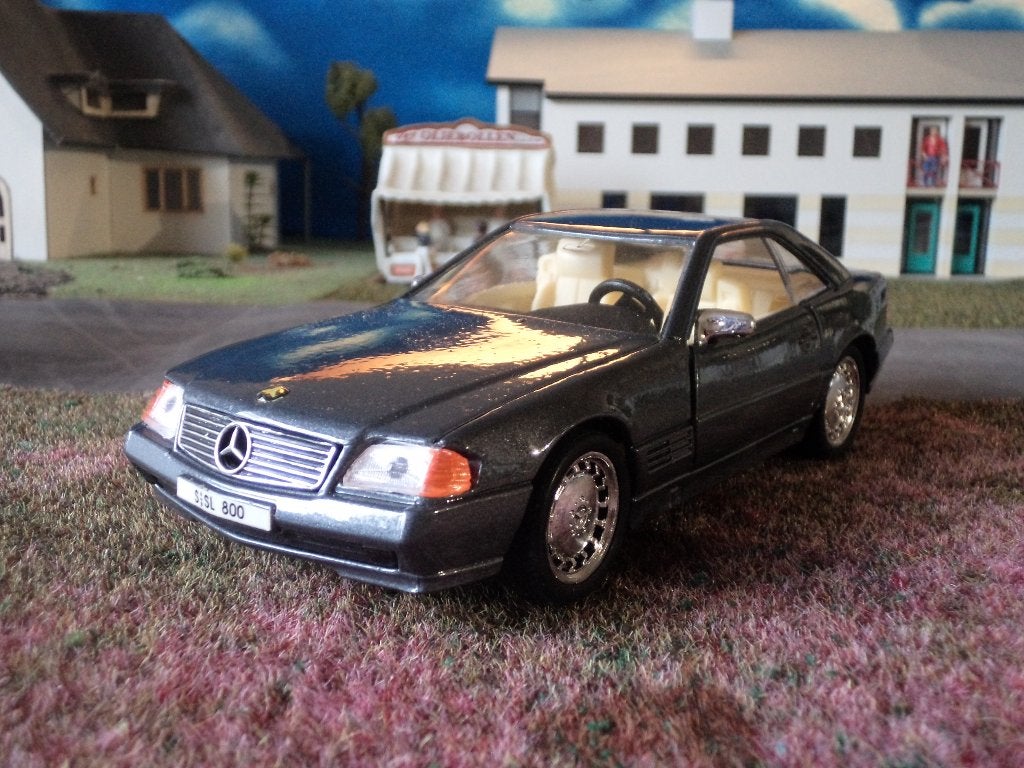 1/24 Mercedes Benz R129 SL 280 320 350 500 560 antracietmet., Ophalen of Verzenden, Nieuw, Maisto