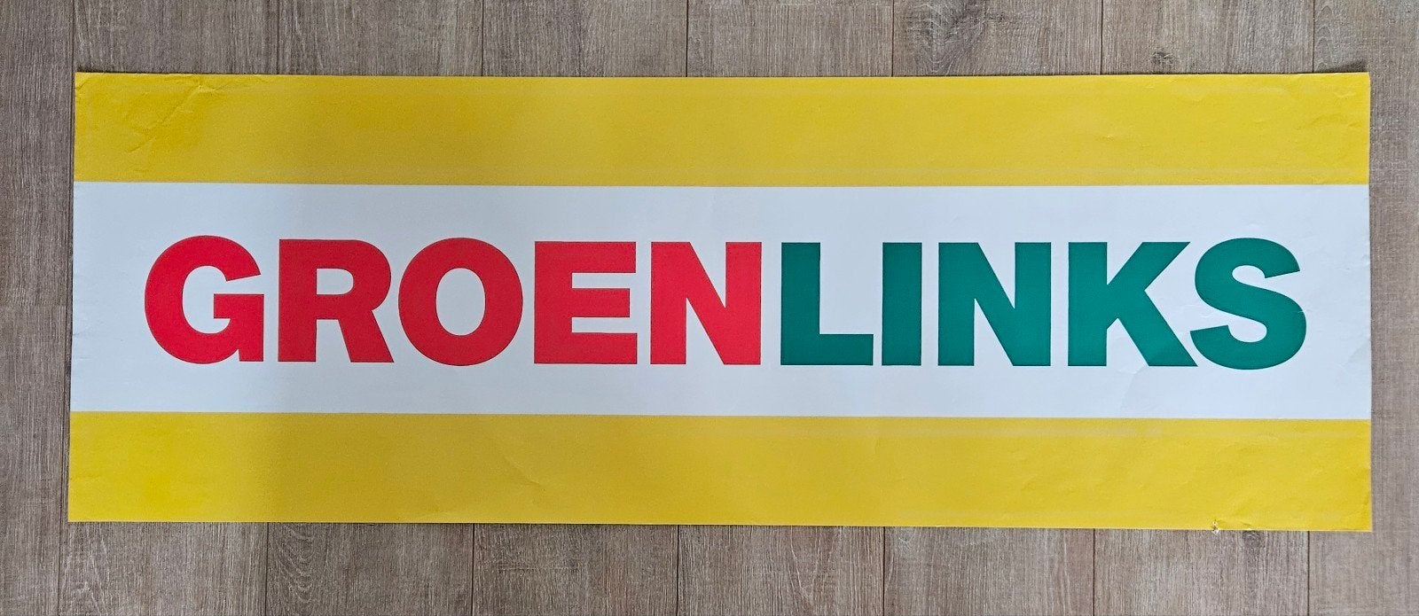 GroenLinks Poster - 120 x 42 cm, Ophalen of Verzenden, Gebruikt, A1 t/m A3, Film en Tv