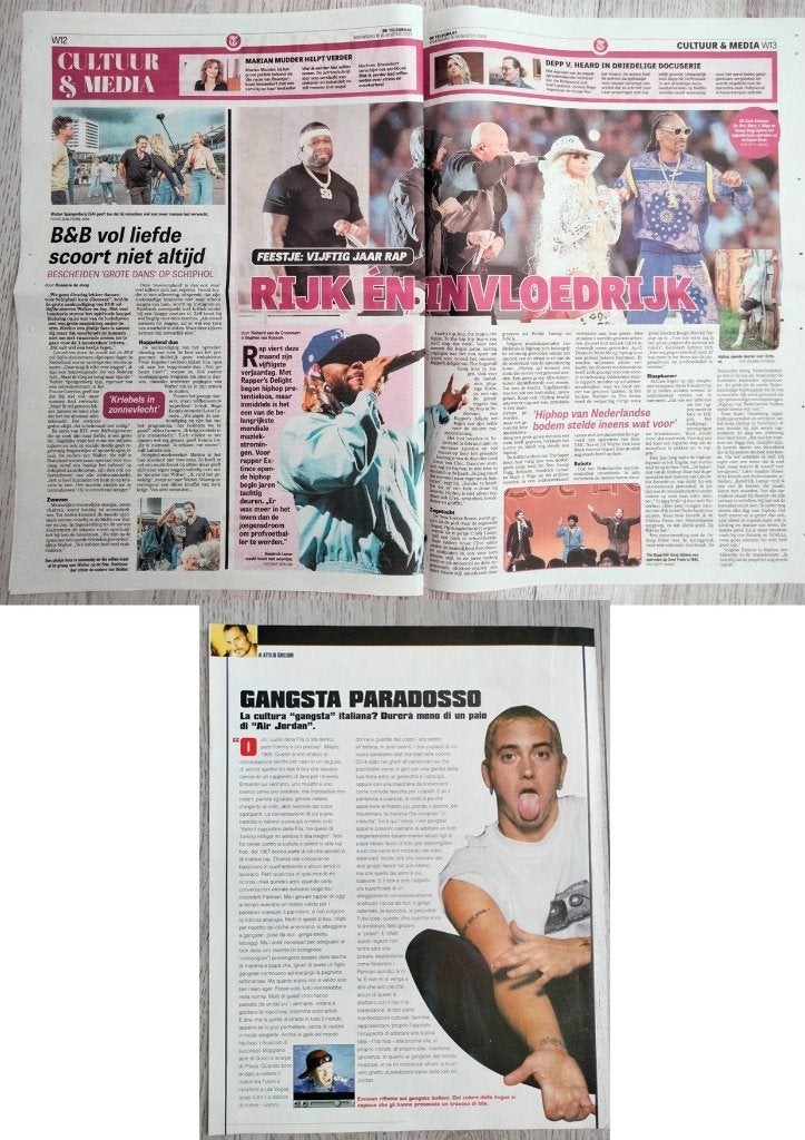 Eminem kranten en tijdschrift artikelen, Verzenden, Zo goed als nieuw, Boek, Tijdschrift of Artikel