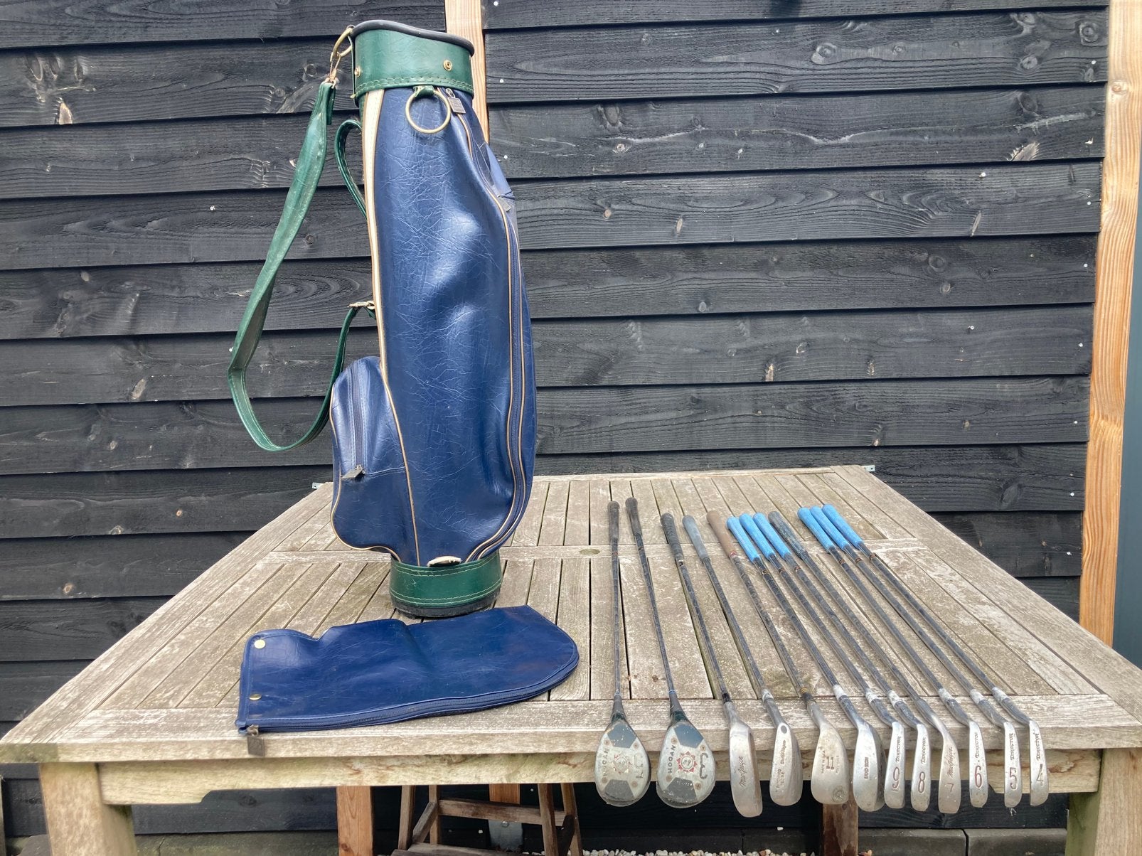 Vintage Mac Gregor golftas met samengestelde set clubs, Ophalen, Gebruikt, Set, Overige merken