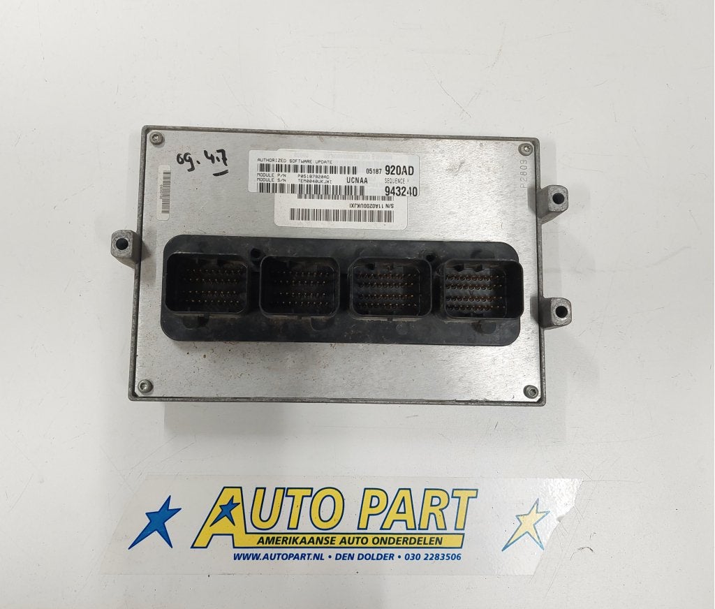 Dodge Ram 1500 4.7 motorcomputer 2010, Gebruikt, PO Box 21-8004 | Auburn Hills, MI 48321-8004, Amerikaanse onderdelen, Ophalen of Verzenden