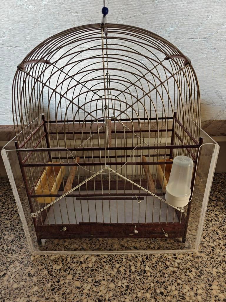 Zeer mooi picolet kooi met knoeibak, Dieren en Toebehoren, Ophalen of Verzenden, Zo goed als nieuw, Metaal, Vogelkooi