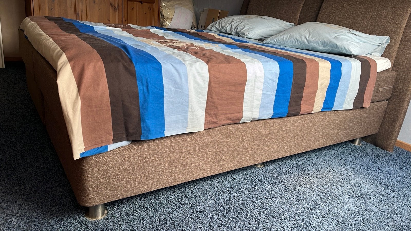 Boxspring, Ophalen, Gebruikt, Tweepersoons, 200 cm