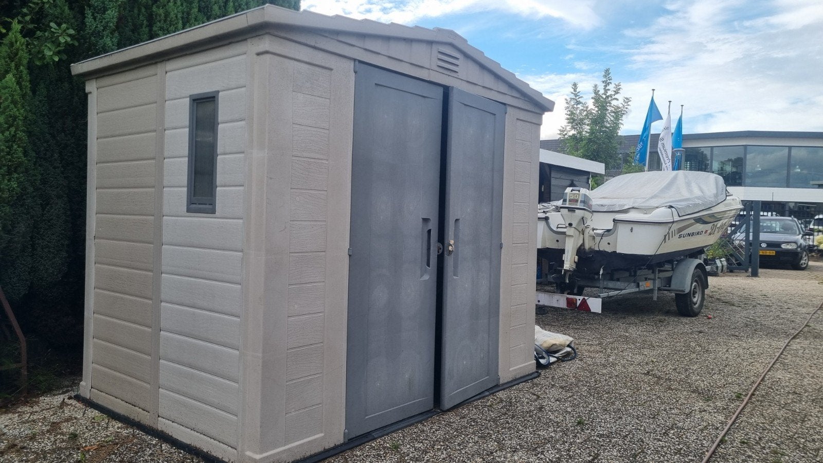 keter factor 86 tuinhuis, Tuin en Terras, Tuinhuizen, Minder dan 250 cm, Kunststof, Gebruikt, Ophalen of Verzenden