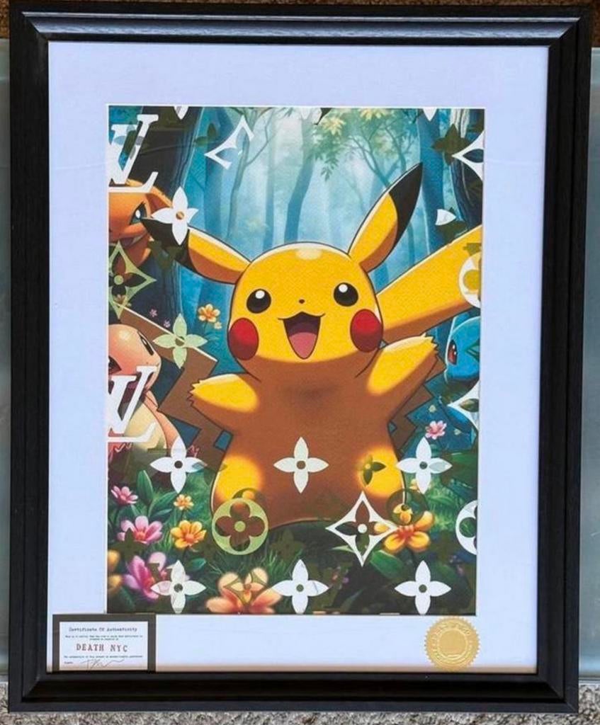 Pikachu Pokemon - LV by DEATH NYC, Antiek en Kunst, Kunst | Litho's en Zeefdrukken, Verzenden