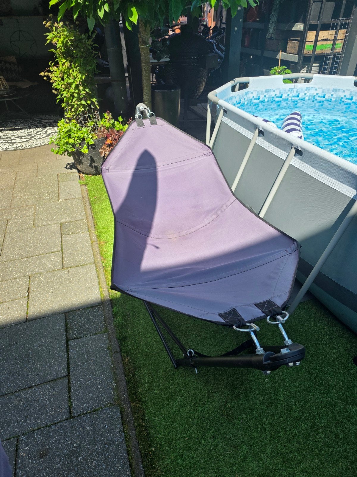 Inklapbare Hangmat, Tuin en Terras, Hangmatten, Ophalen, Opvouwbaar, Gebruikt, Eenpersoons