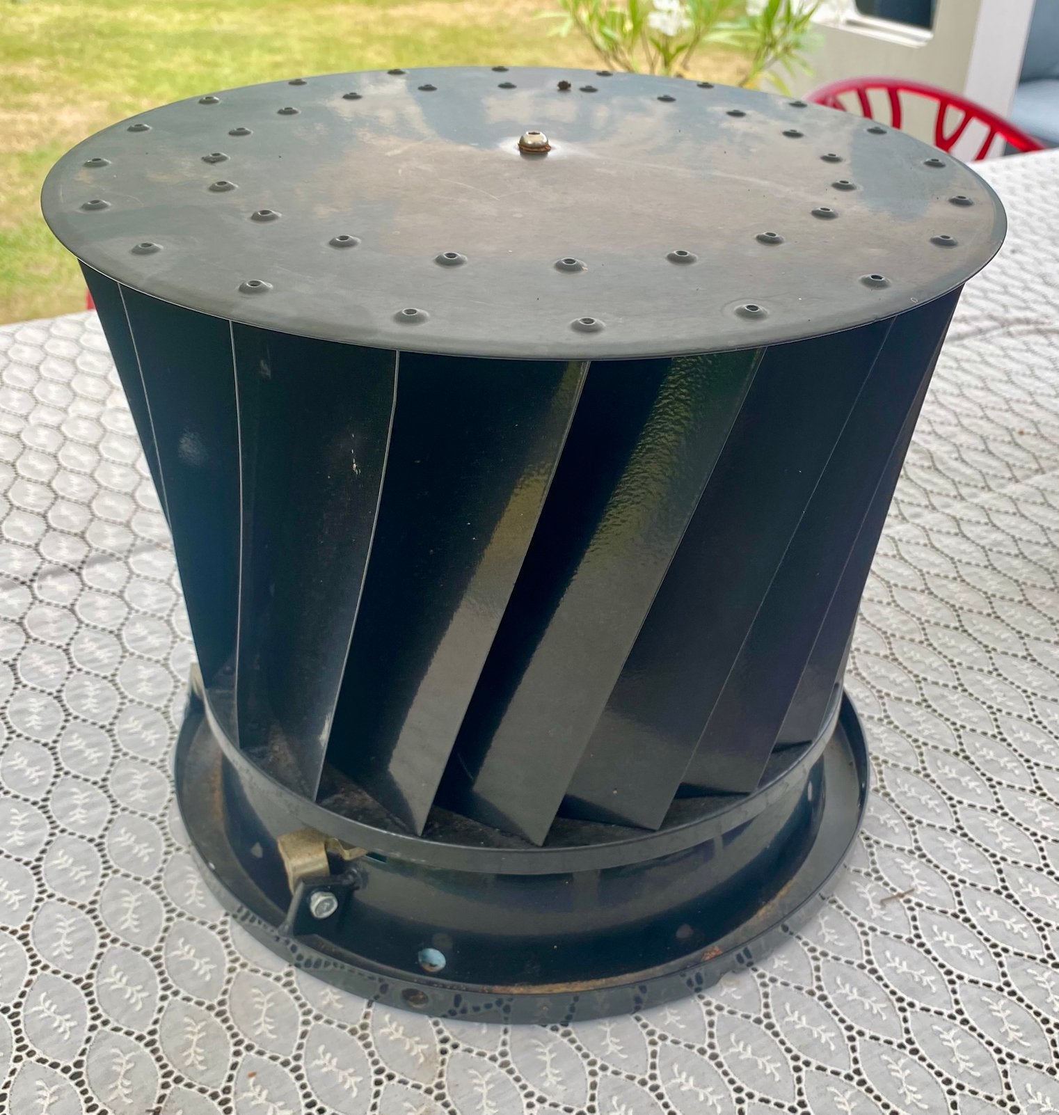 Roterende schoorsteen kap, Ophalen, Gebruikt, Ventilator
