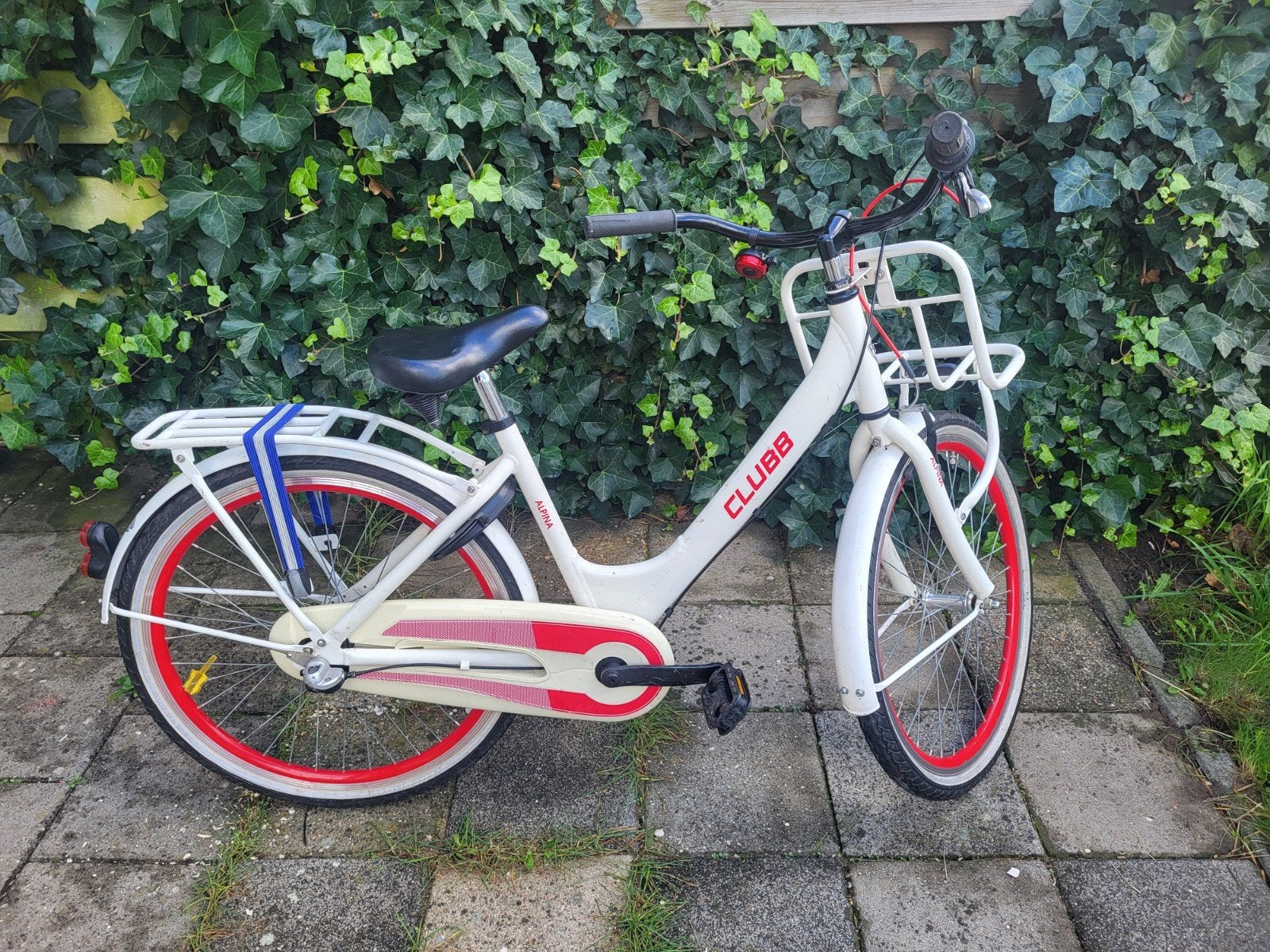 Alpina Clubb meisjesfiets 24 inch wit/rood, Ophalen, Alpina, Handrem, Gebruikt