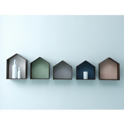 Ferm Living Studio huisjes wandplanken set van 5, Ophalen, Zo goed als nieuw, Wanddecoratie, Meerkleurig