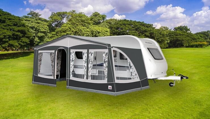 Voortent Dorema Multi Nova maat 13/SF - Met extra luifel, Caravans en Kamperen, Voortenten en Luifels, Ophalen, Gebruikt, Ten Cate All Season 200g/m2