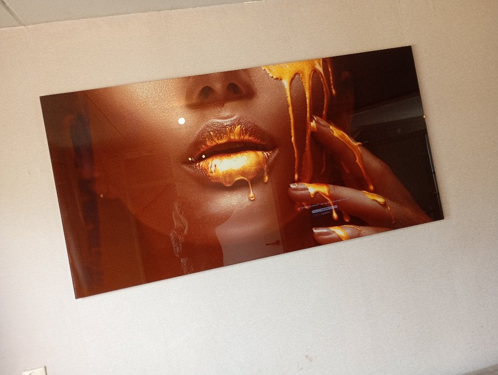 Schilderij glas 160 bij 80, Ophalen, Zo goed als nieuw, Schilderij, 75 tot 100 cm